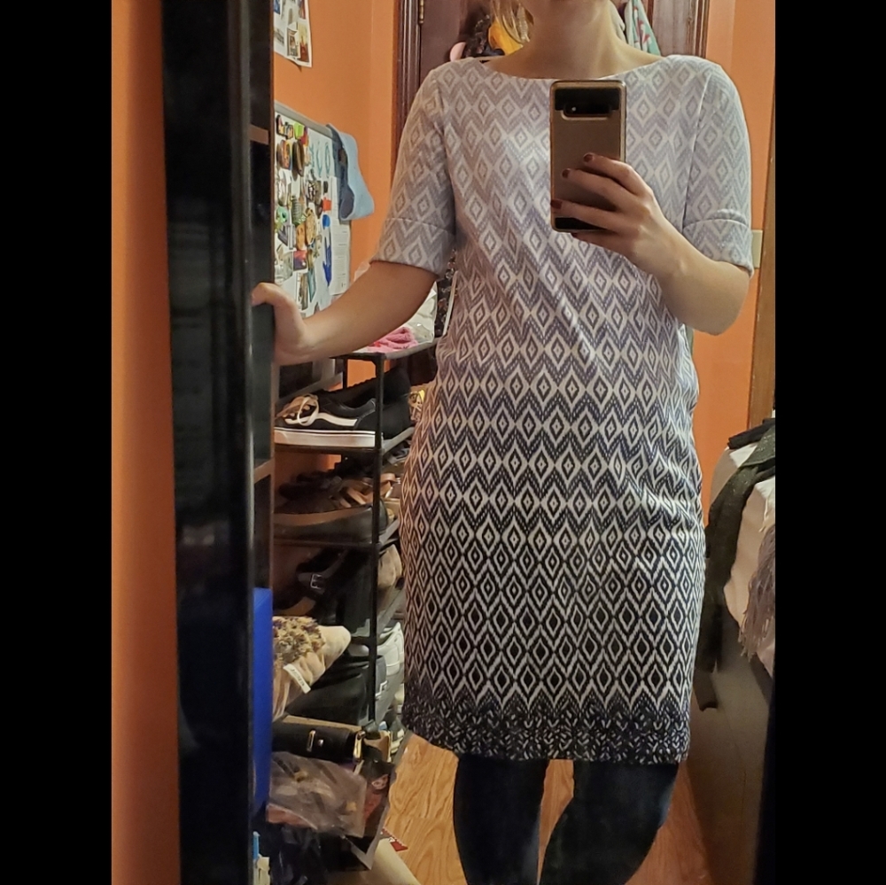 Blue pattern Dress